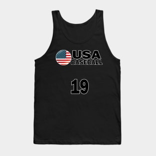 USA Baseball Number 19 T-shirt Design Tank Top